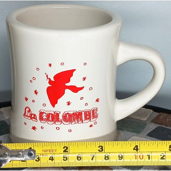 LA COLOMBE Coffee Mug 10oz Thick Walled Diner Holiday Restaurant Ware Retro - Picture 8 of 9